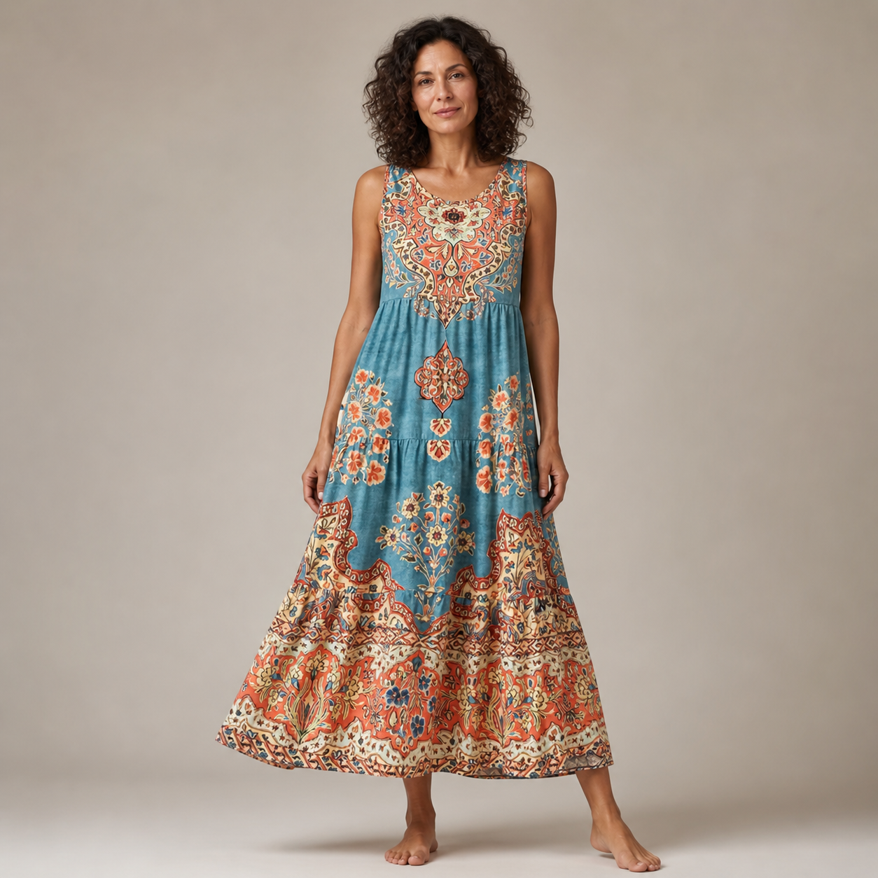 Zafira | Vestido Midi Bohemio Luminoso