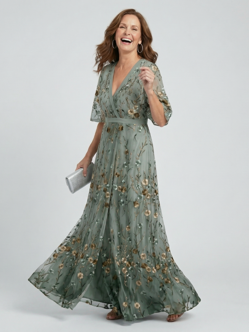 Selora | Vestido Maxi Floral Fluido con Escote Halter