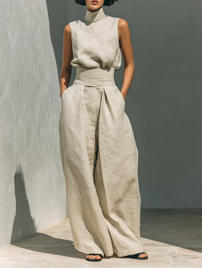 Lili | Conjunto minimalista de algodón y lino