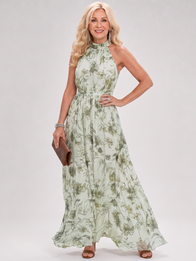 Guinevere | Vestido Midi Floral con Falda Fluida