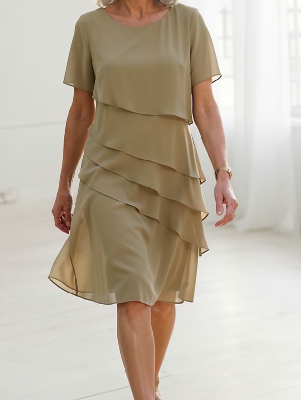Juliette – Vestido elegante fluido con volantes