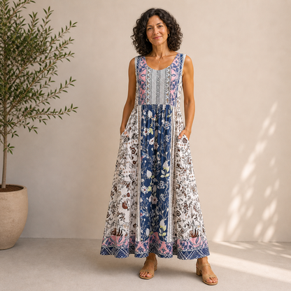 Alba | Vestido midi bohemio fluido