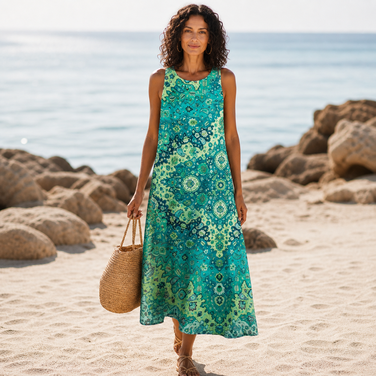 Leire | Vestido Midi Bohemio Fluido
