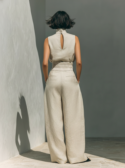 Lili | Conjunto minimalista de algodón y lino