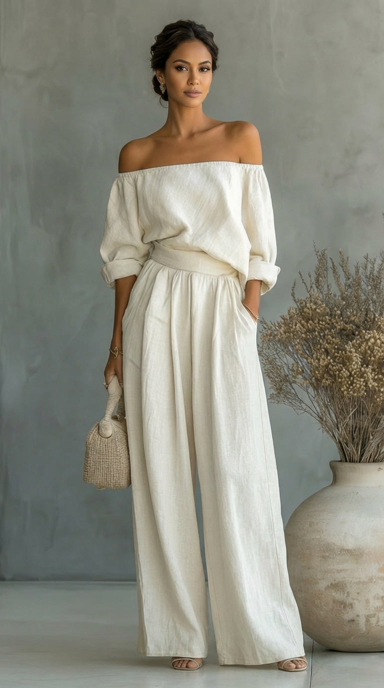 Liliána | Conjunto exclusivo efecto lino para un verano con estilo