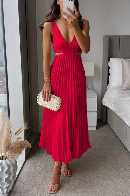 Cayetana | Vestido Plisado de Elegancia Serena