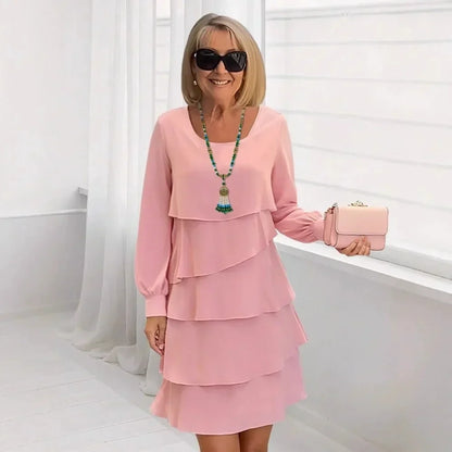 Madeleine – Vestido elegante fluido con volantes